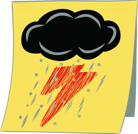 Hand draw cartoon on paper note のイラスト素材