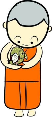 little monk のイラスト素材