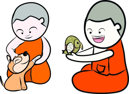 little monk のイラスト素材