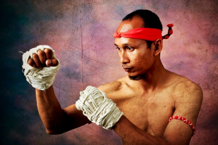 muay thai boran fighter の写真素材