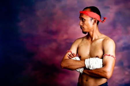 muay thai boran fighter の写真素材