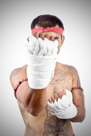 muay thai boran fighter の写真素材