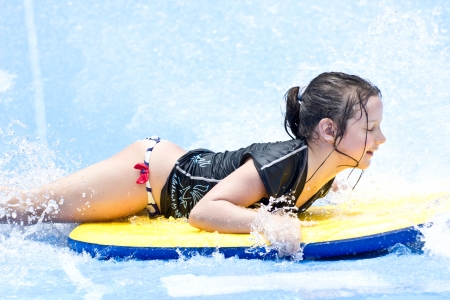 PHUKET THAILAND SEPTEMBER 16: Unidentified surfer on the Flow Rider aboard Surf House Phuket on June 17,2013 at Kata Beach in Phuket Thailand.
 
 のeditorial素材