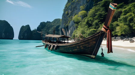 Phi Phi, a beautiful island, one of Thailand's tourism destinations,AI Generatedの素材