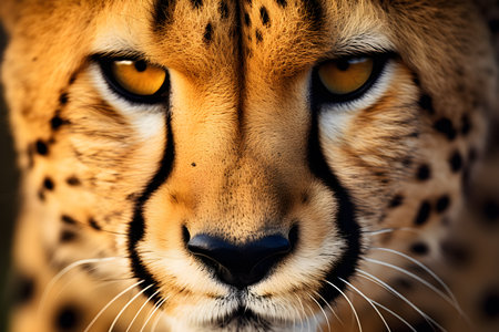 cheetah striking face,AI Generatedの素材