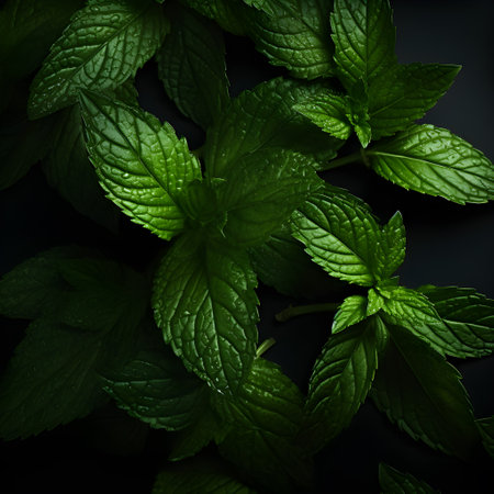 Mint leaves are rich in phosphorusの素材