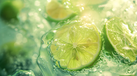 Lime mixed with soda is refreshing.の素材