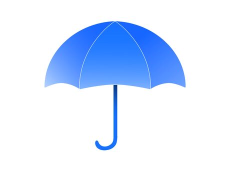 blue umbrella isolated on white background : vectorの写真素材