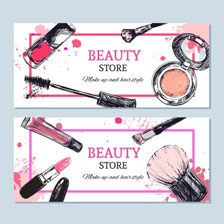 Beauty store banner 2のイラスト素材