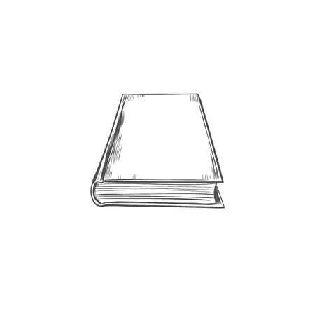 Book. Vector Hand drawn illustration in sketch style. Library, Books shopのイラスト素材
