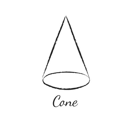 Cone geometric shape.のイラスト素材