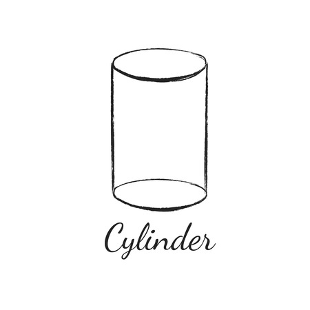 Cylinder. Geometric shape.のイラスト素材