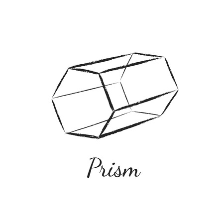 Prism geometric shape.のイラスト素材