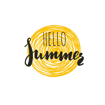 Hello Summer. Vector Inspirational 5のイラスト素材