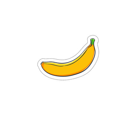 Banana vector sticker, icon, patchのイラスト素材
