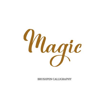 Magic. Brushpen modern vector Calligraphy. Lettering. Vintageのイラスト素材