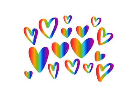 LGBT flag against homosexual discrimination. Vector hand drawnのイラスト素材