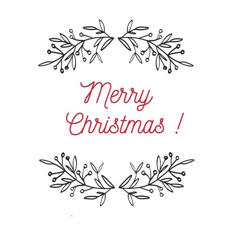 Merry christmas vector emblem, symbol, frame. Vintage styled greeting cardのイラスト素材