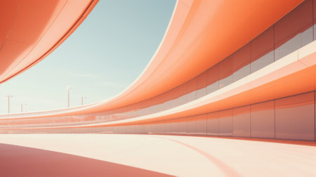 Abstract architecture background. 3d rendering. Futuristic interior design.の素材