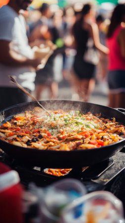 National hispanic heritage month latin american street food market festival in details, AI Generatedの素材