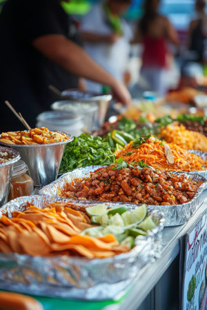 National hispanic heritage month latin american street food market festival in details, AI Generatedの素材