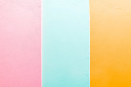 Pastel colored wall with retro vintage color palette used as a background, AI generatedの素材