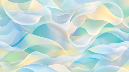 Abstract fluid waves in pastel colors, suitable for background use, AI generatedの素材