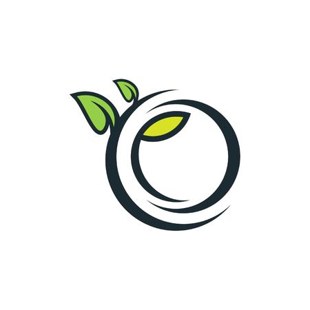 tree and leaf logo templateのイラスト素材