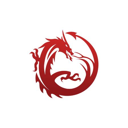 dragon logo templateのイラスト素材