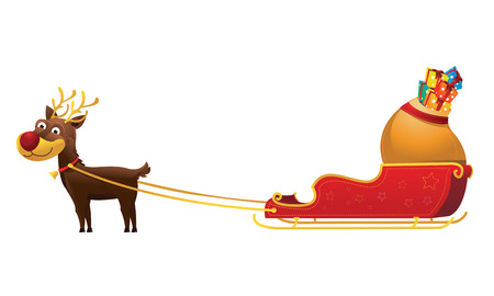 Reindeer Sleighのイラスト素材