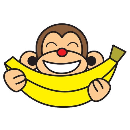 Banana Monkeyのイラスト素材