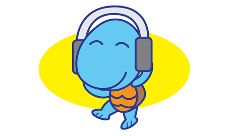 Music Turtleのイラスト素材