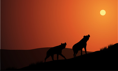 Scenery of panther in fields a very beautifulのイラスト素材