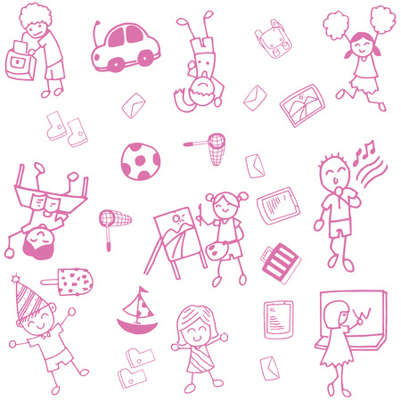 Teens doodle art a very funny and uniqueのイラスト素材