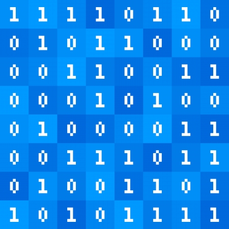 A 64 binary digit number represented in a 8x8 squareのイラスト素材