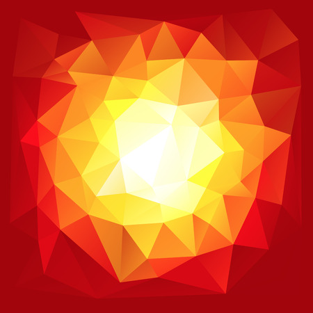 Red triangular explosion in a low poly style. EPS8 Vector with linear gradients and no transpareciesのイラスト素材