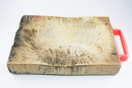 wood block, Asian style wood plate for cut ingredient, utensilの写真素材