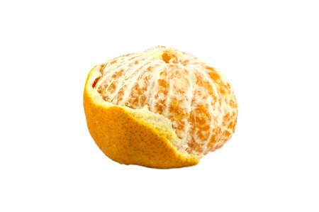 Orange fruit isolated on white with Clipping pathの写真素材