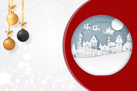 snow city christmas cardの写真素材