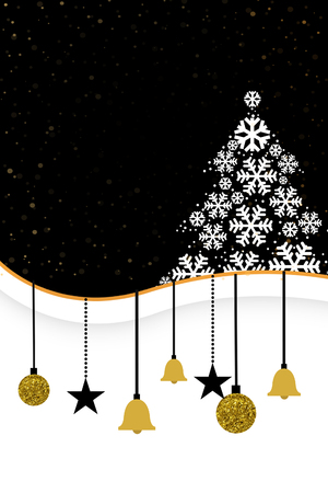 white snow tree christmas cardの写真素材