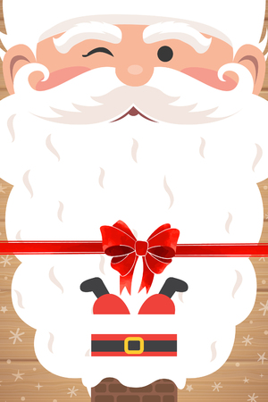 beautiful Christmas cards Santa charactersの写真素材