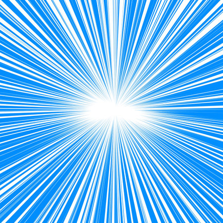 Comic book radial speed lines background. Sunburst, sunburst with rays. Vector illustrationの写真素材