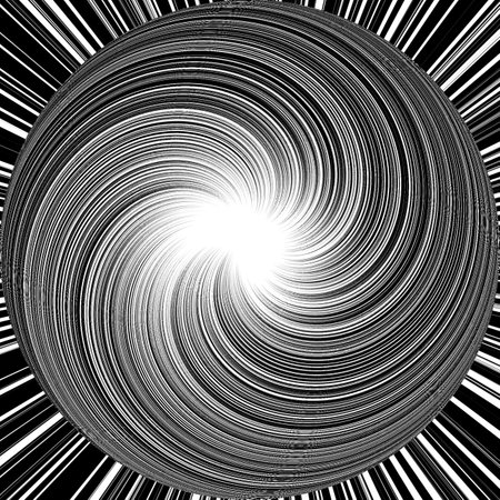 Black and white spiral, swirl, twirl element. Helix, volute and vortex iconの写真素材