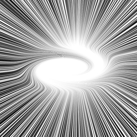 Abstract black and white radial background. Radial, radiating lines.の写真素材