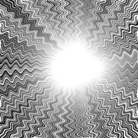 Abstract op art design. Monochrome background. Vector illustration.の写真素材
