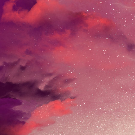 Night sky with clouds and stars. Abstract background for creative design.の写真素材