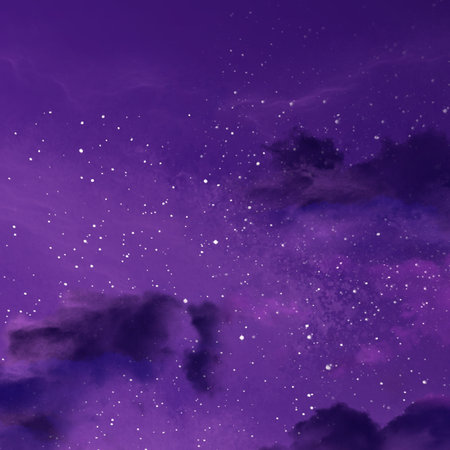 Night sky with clouds and stars as background. Night sky with clouds and stars as backgroundの写真素材