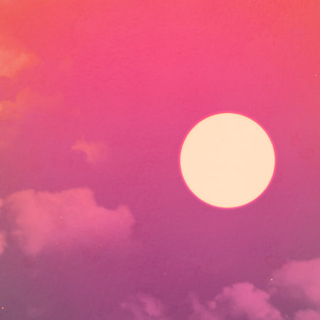 sunset sky with cloud - retro vintage effect style picture and space for textの写真素材