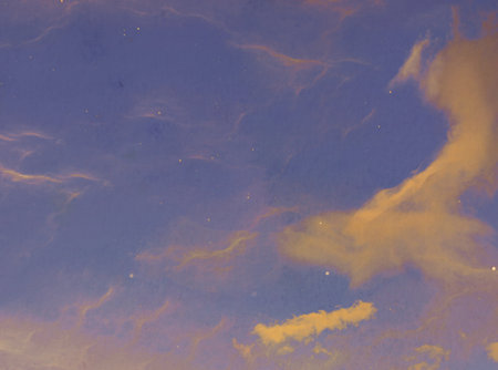 Clouds in the sky at sunset as a background. Texture.の写真素材