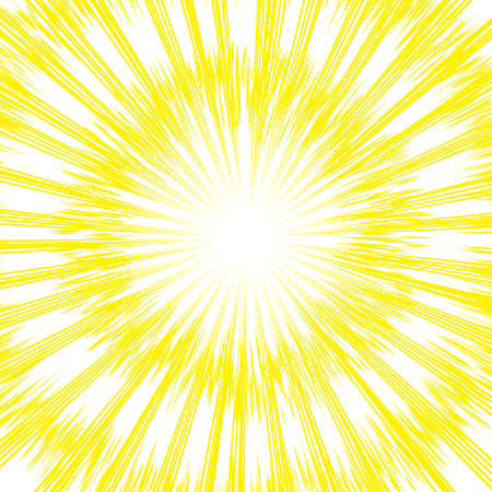 Abstract background with rays. Vector illustration. Yellow and white colors.の写真素材